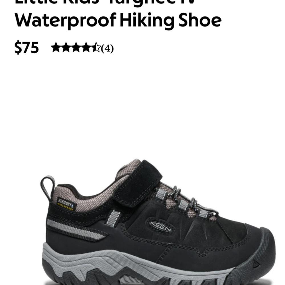 Keen Kids Black and brown Sneakers size 9 boys